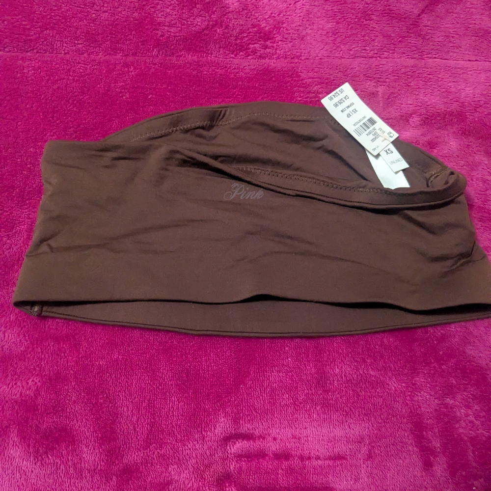 PINK Victoria's Secret Chocolate Tube Top